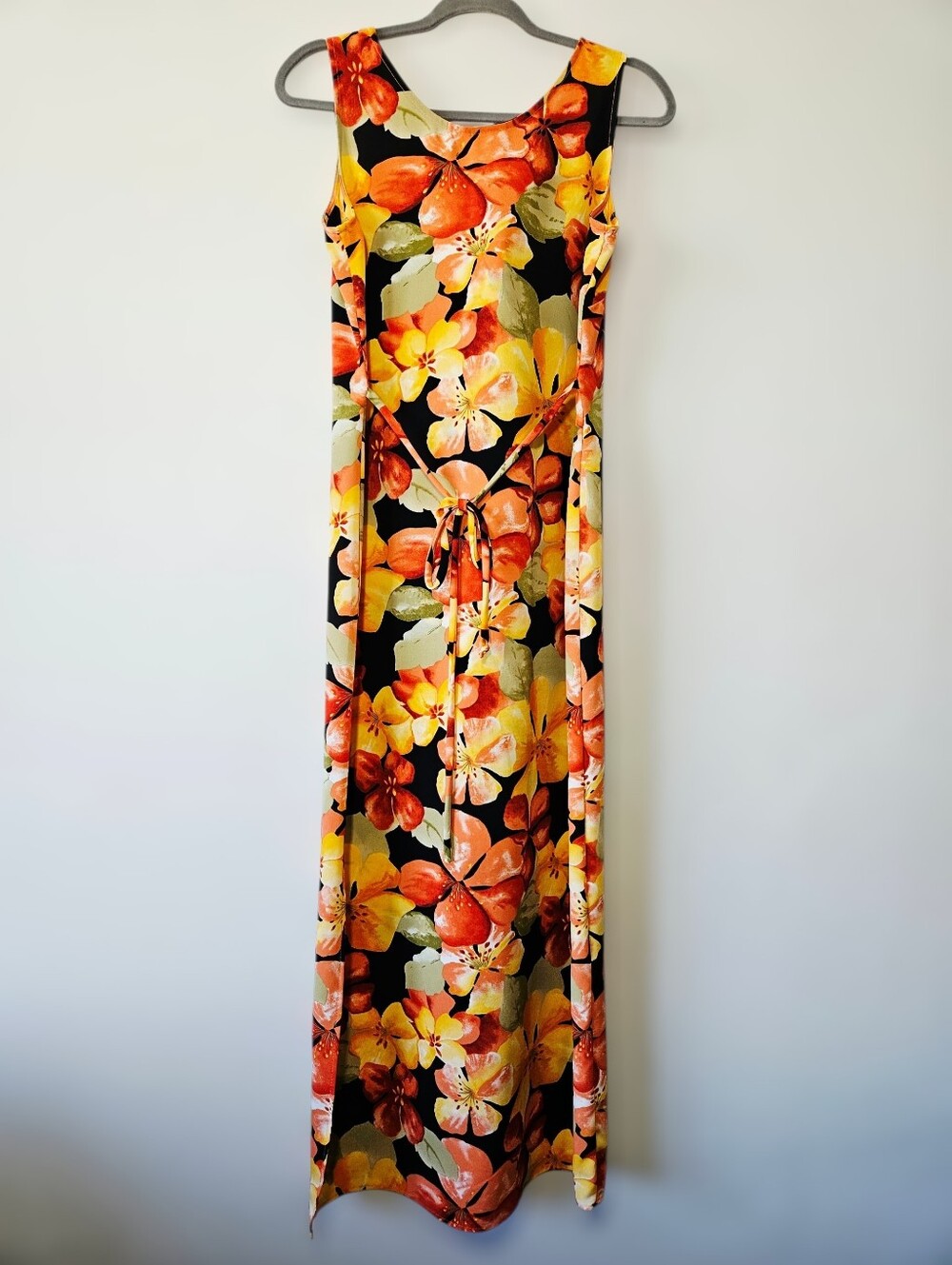 Vintage 90s Jessica Tropical Floral Maxi Dress Size 8 Y2K Slip Dress - Picture 3 of 7